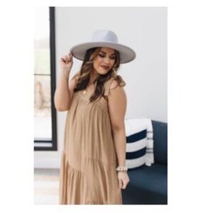 JODIFL Tan Sleeveless Dress